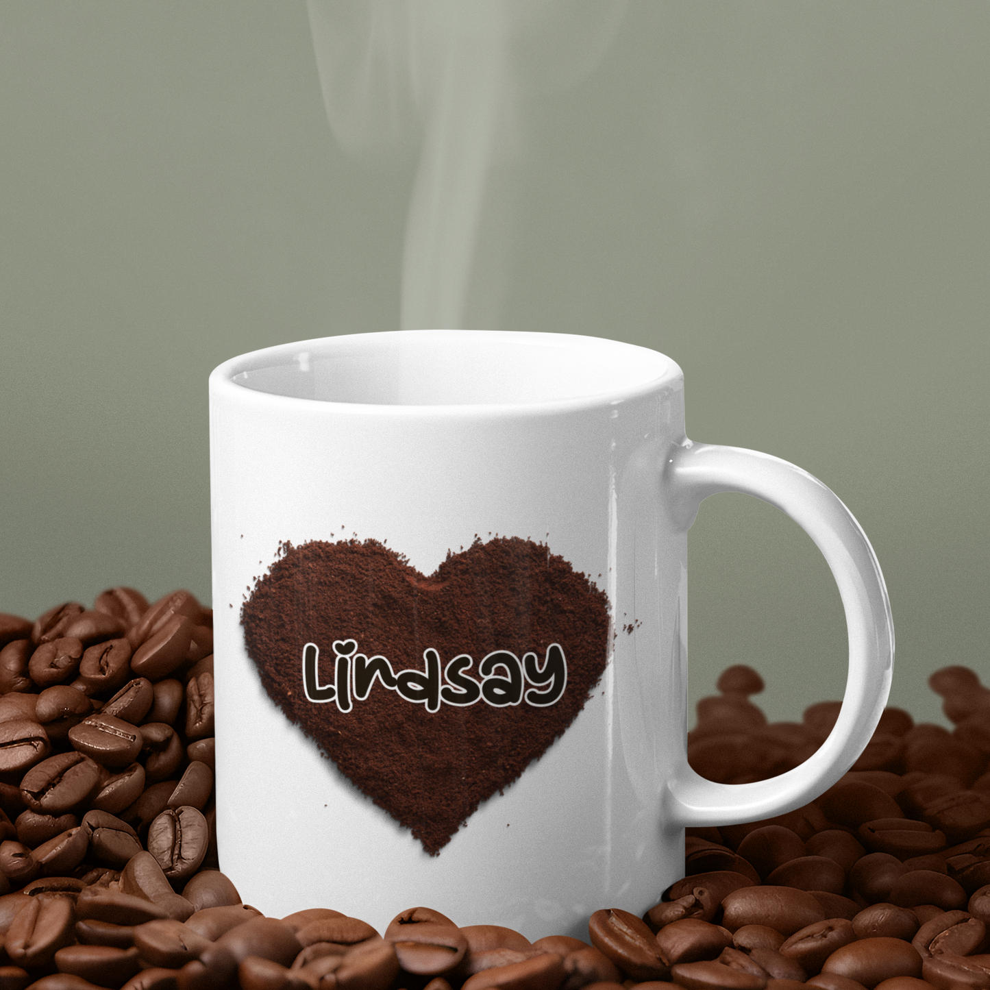 Personalized 11 oz "Coffee Time" Mug with Name - Perfect Gift for Coffee Lovers.