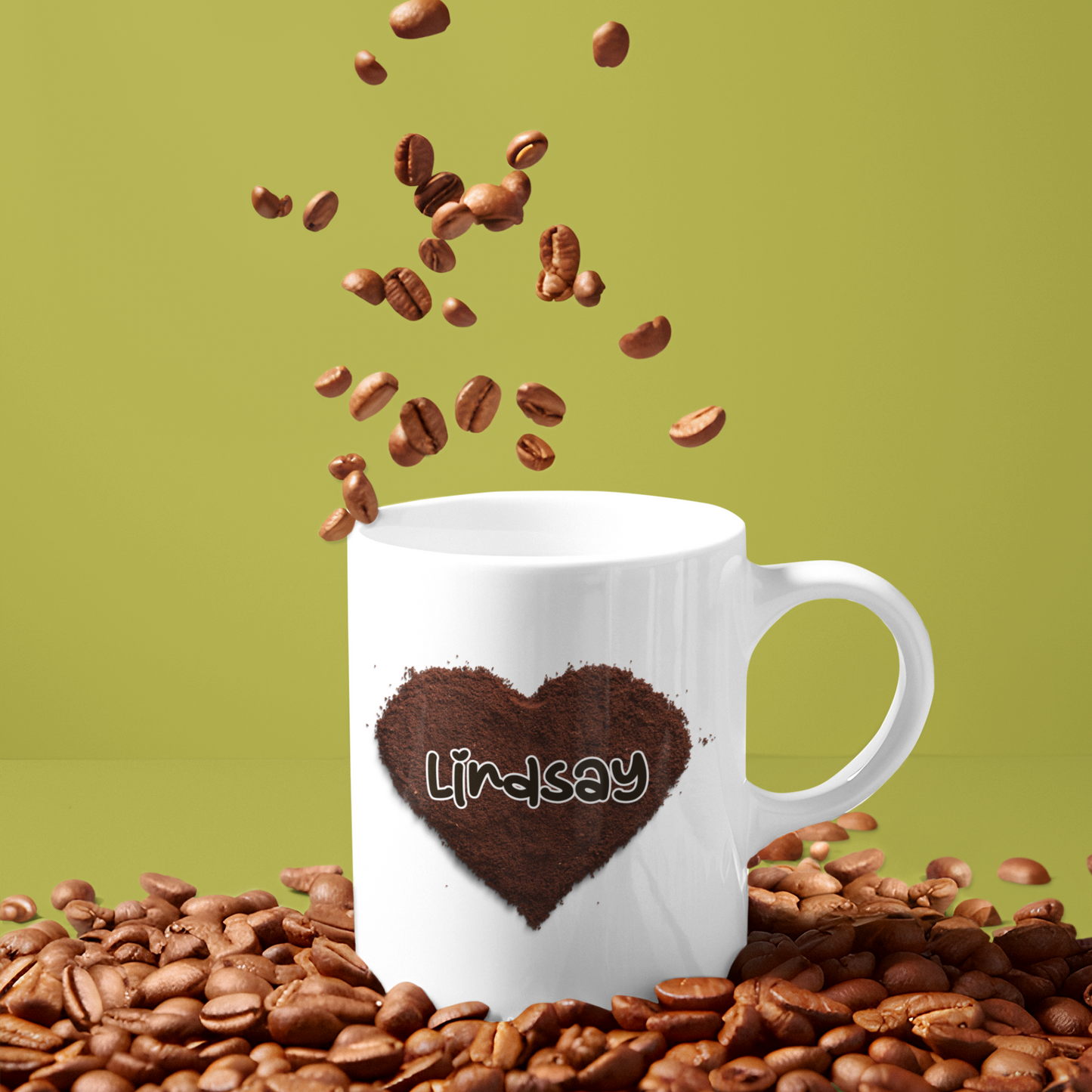 Personalized 11 oz "Coffee Time" Mug with Name - Perfect Gift for Coffee Lovers.