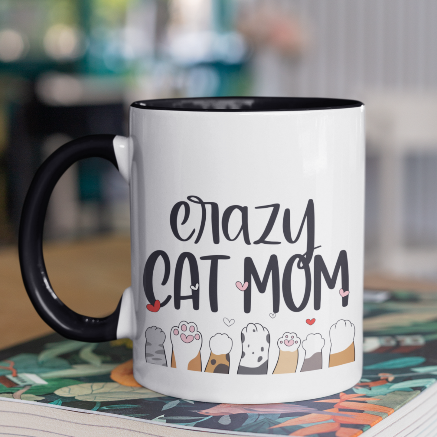 Cat Love Mug: Personalized with Name and Photo.