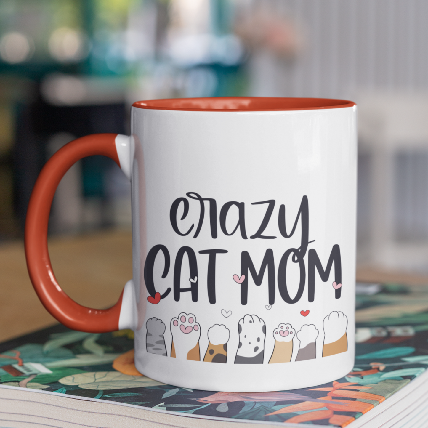 Cat Love Mug: Personalized with Name and Photo.