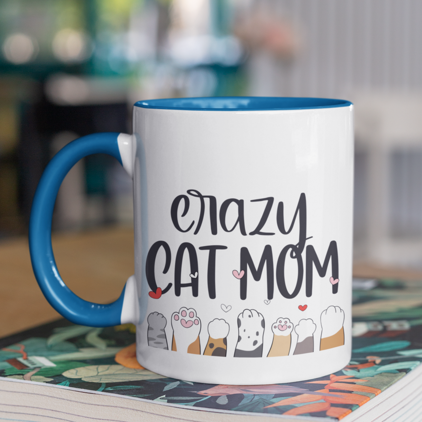 Cat Love Mug: Personalized with Name and Photo.