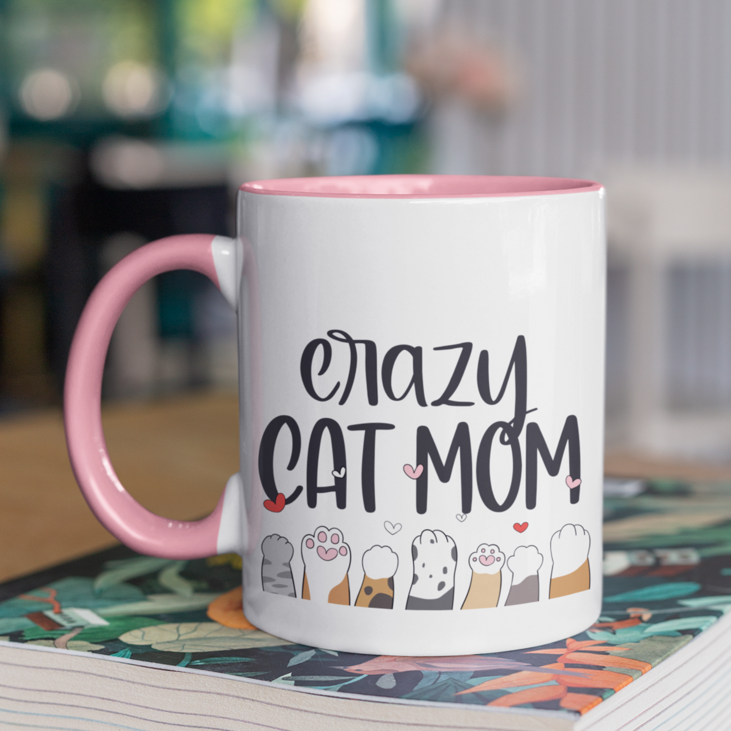 Cat Love Mug: Personalized with Name and Photo.