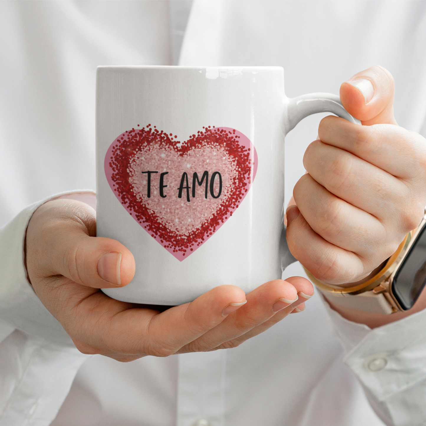 Te Amo Coffee Mug: Romantic Spanish Love Gift for Anniversary, Gift for Girlfriend or Wife.