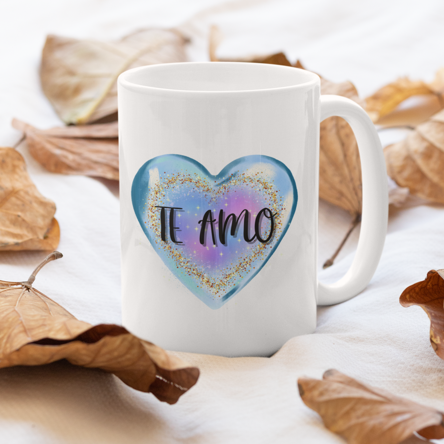 Spanish Love You Mug: Romantic Coffee Gift for Anniversary, Coffee Cup for Him or Her.