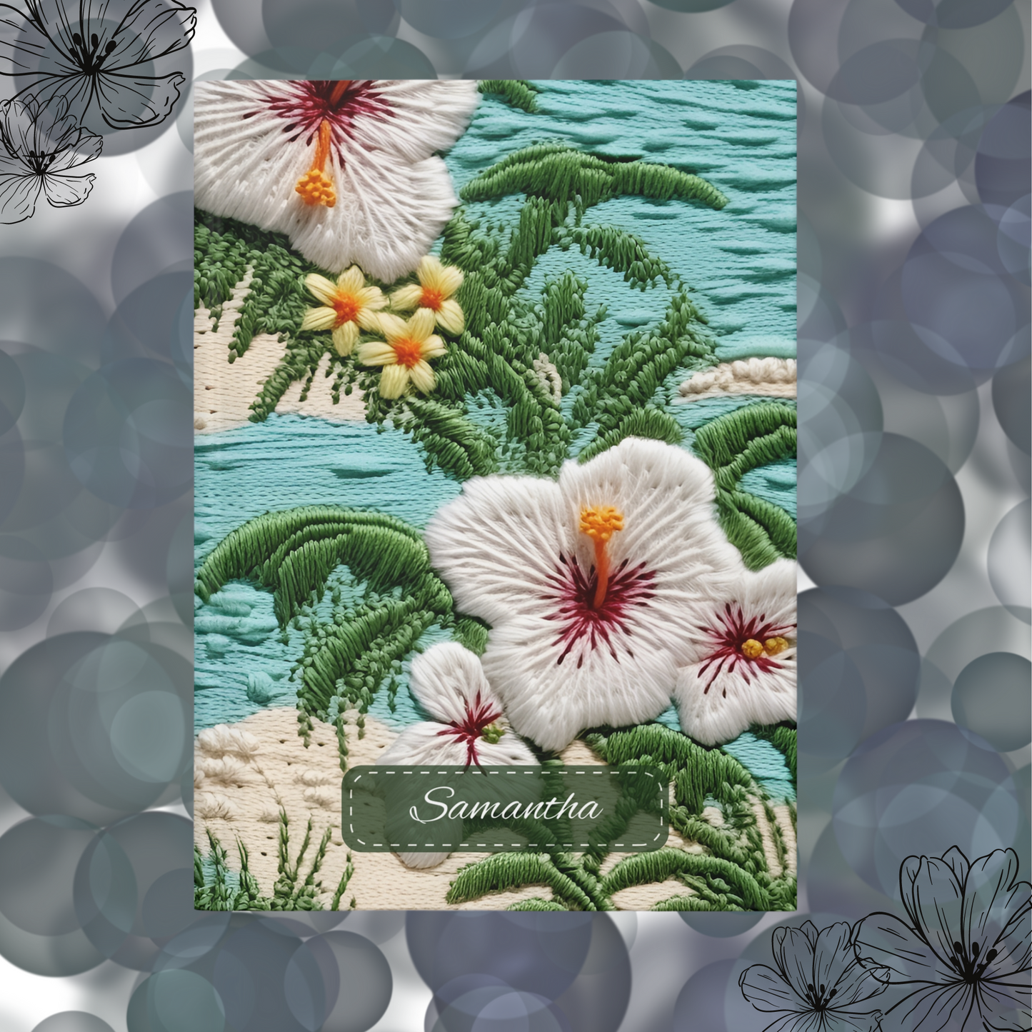 Spring-Summer Diary: Personalized Hardcover with Floral Designs.