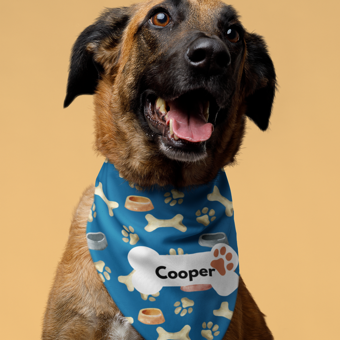 Personalized Pet Bandana Collar – Stylish and Customizable for Your Pet.