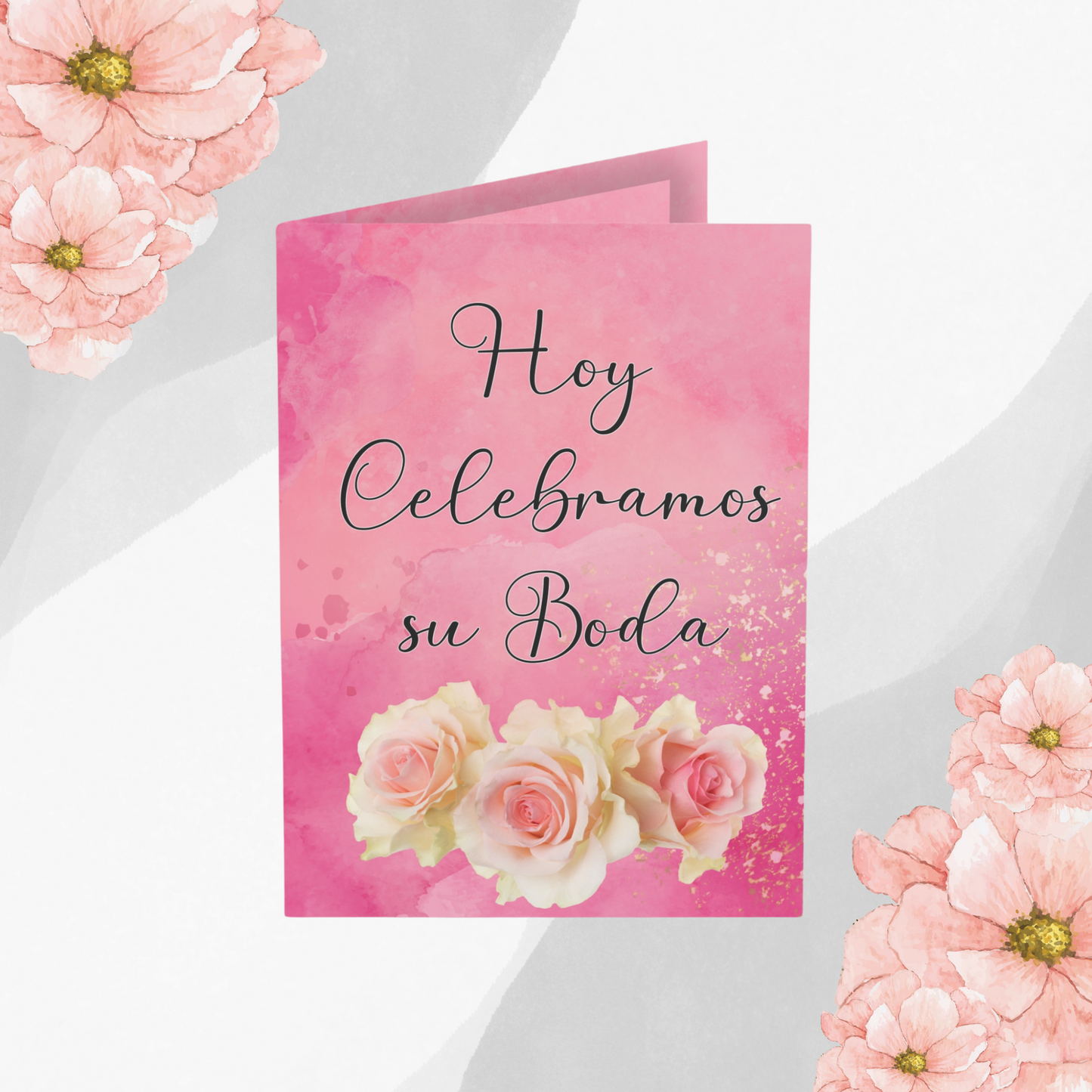 Personalized Wedding Gift Card - Add Your Special Message, Photo, and Names of the Newlyweds (Card in Spanish)