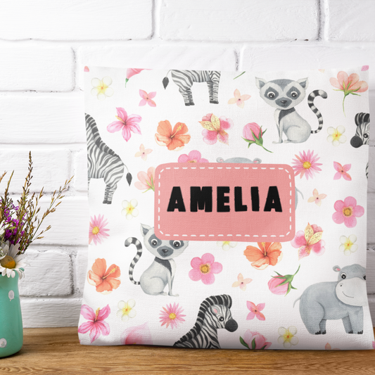 Personalized Animal Baby Pillow with Name - Perfect Baby Shower Gift.