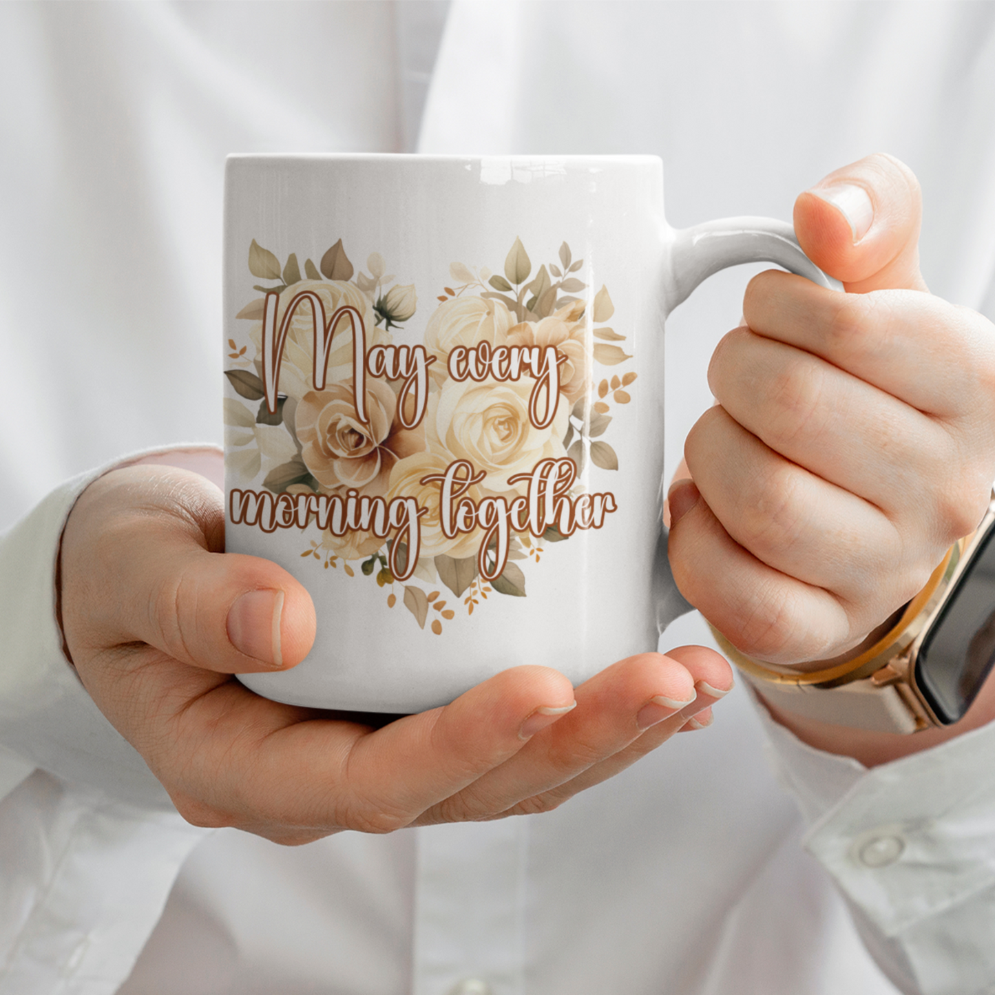 Wedding Mug Set: Romantic Breakfast for Two.