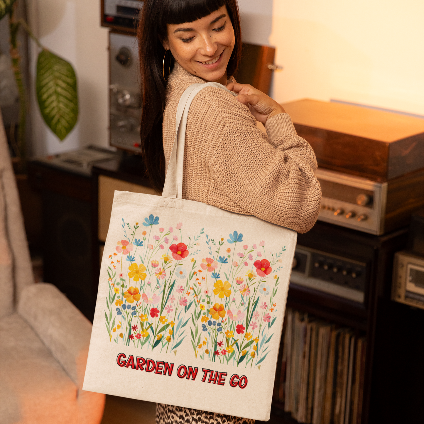 Floral Canvas Bag: Garden on the Go.