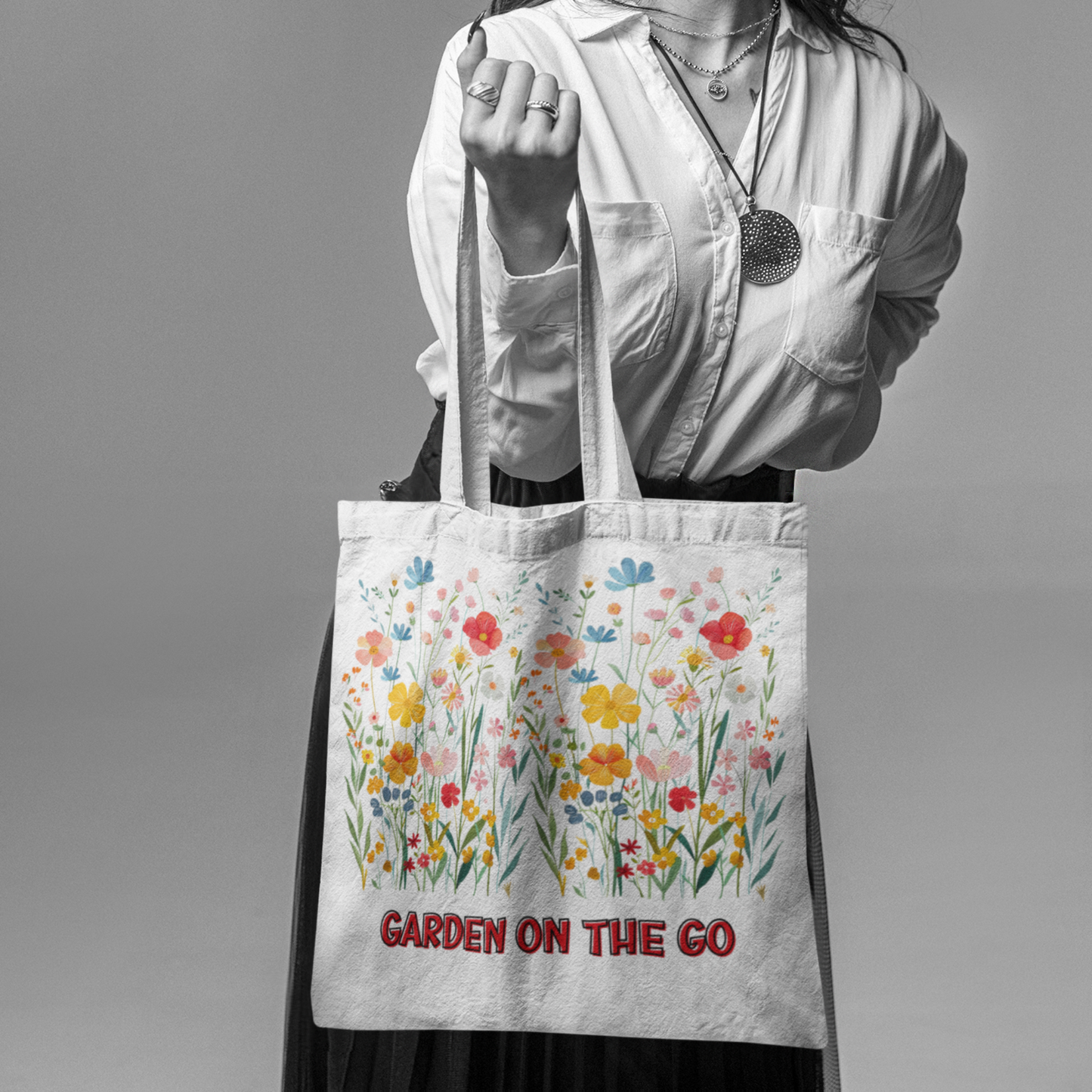 Floral Canvas Bag: Garden on the Go.