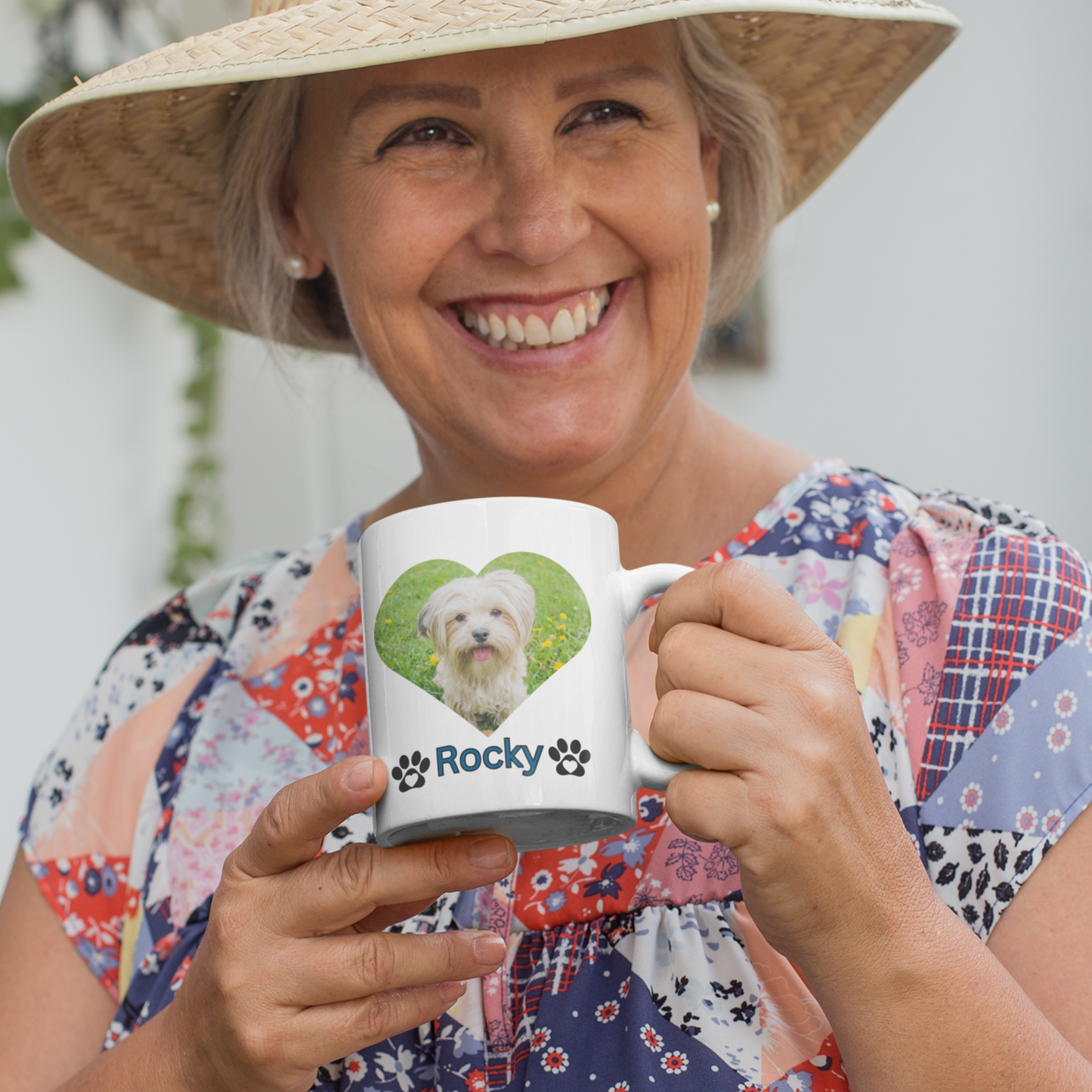 Dog Love Mug: Personalized with Name and Photo.