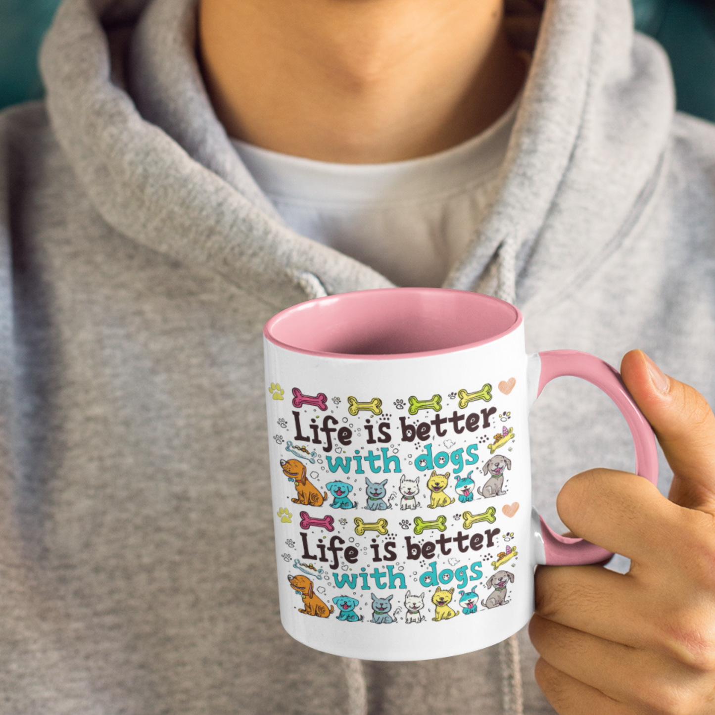 Canine Love Mug: Life is Better with Dogs.