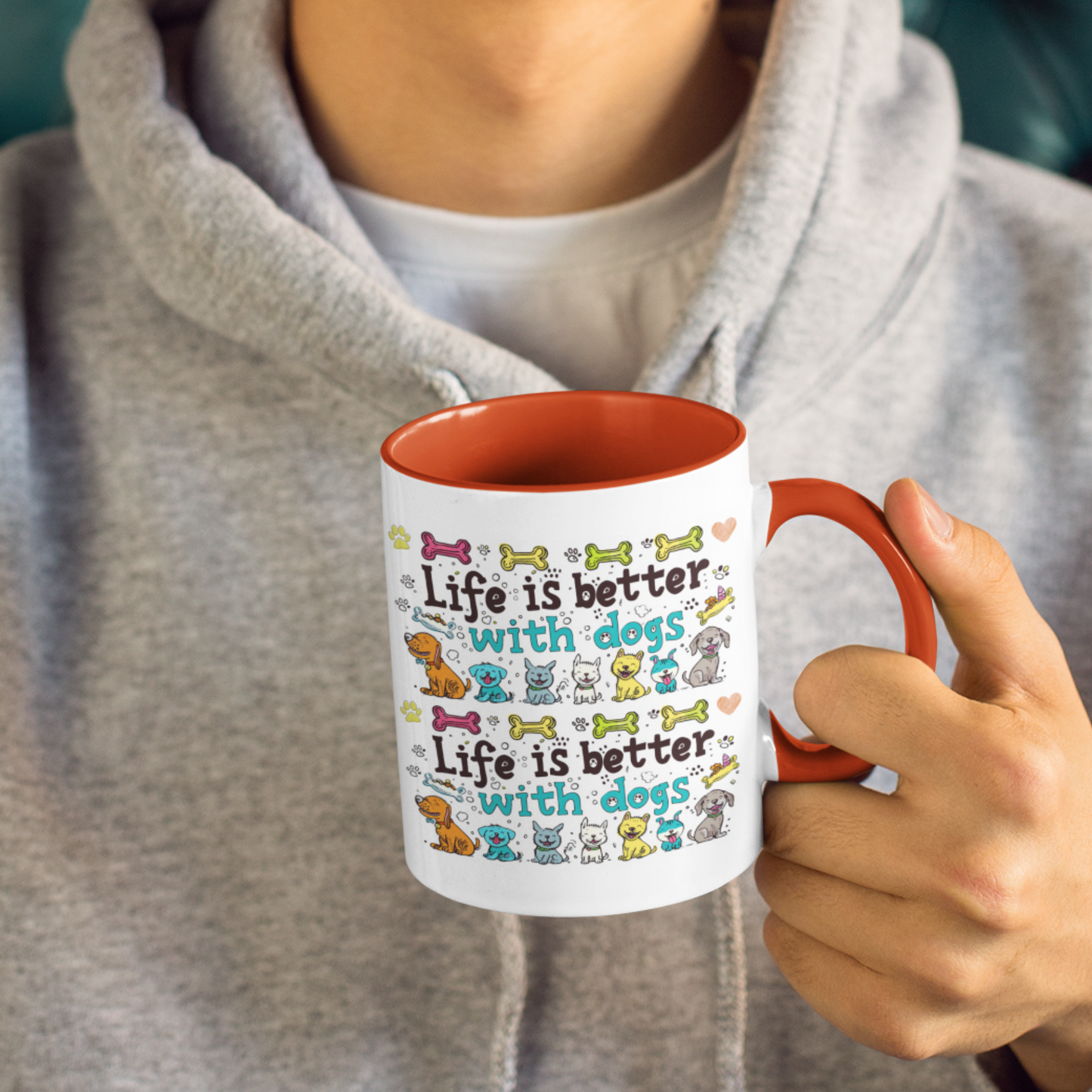 Canine Love Mug: Life is Better with Dogs.