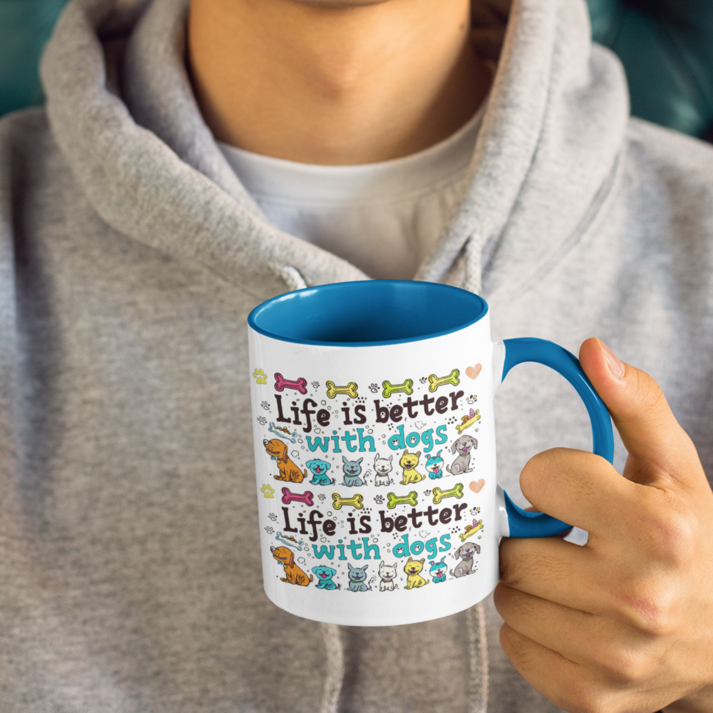 Canine Love Mug: Life is Better with Dogs.