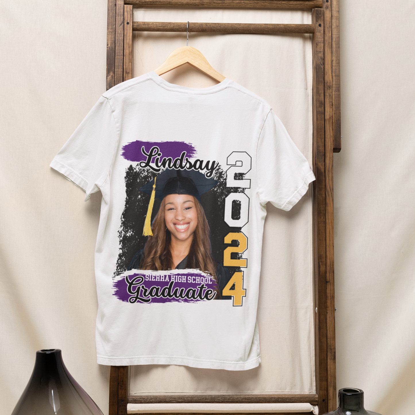 Custom Graduation T-Shirt: Celebrate Your Graduation with Name, Photo, and School.