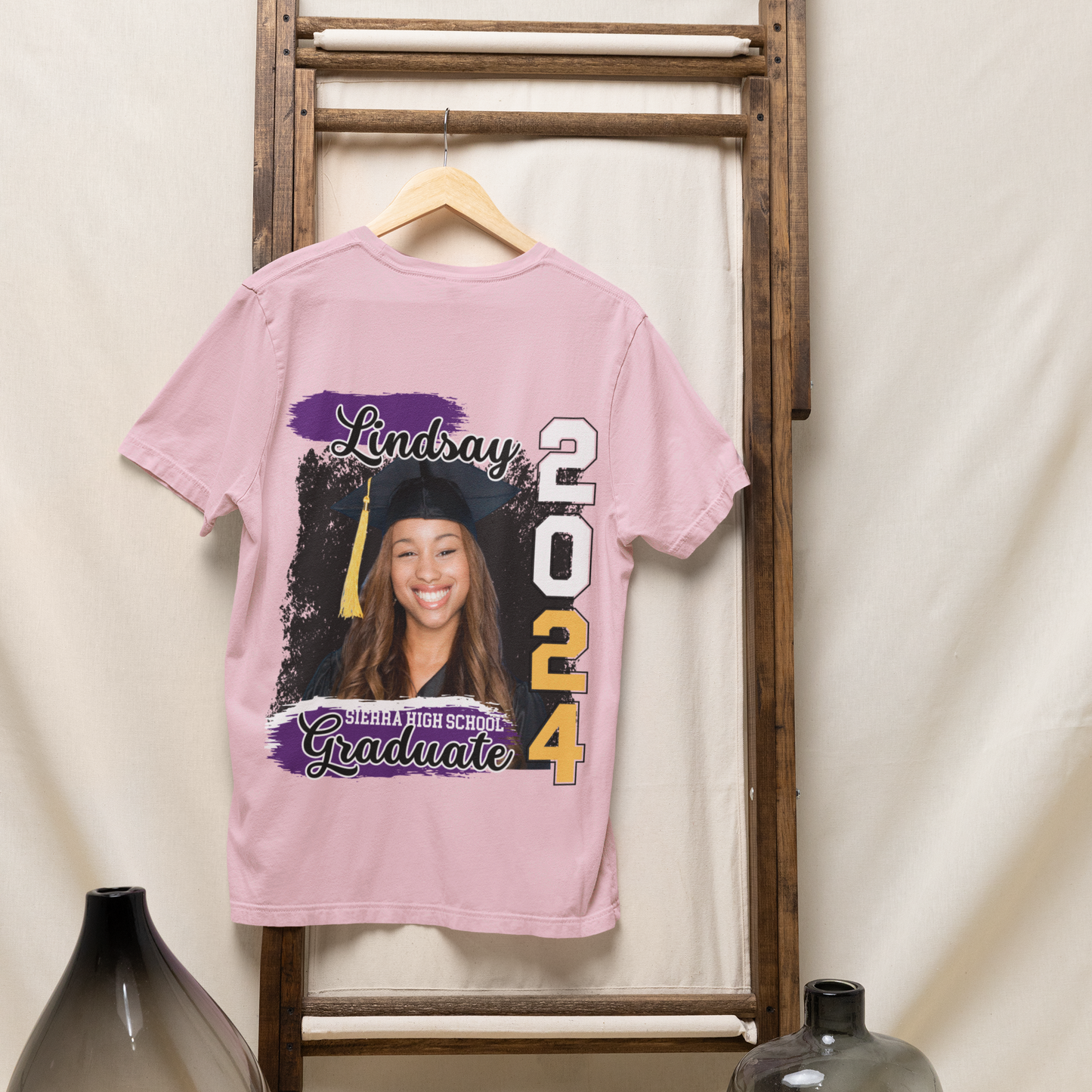 Custom Graduation T-Shirt: Celebrate Your Graduation with Name, Photo, and School.