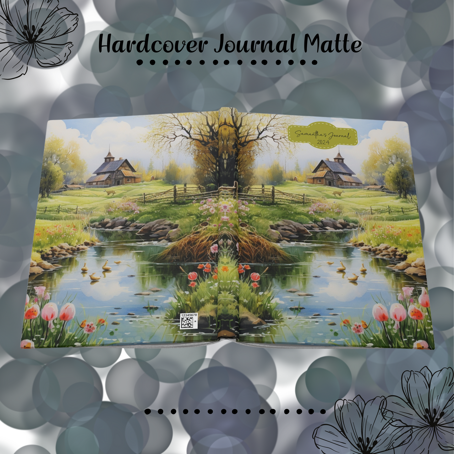 Spring Wildflowers Journal, Custom Gift for Nature Lovers.