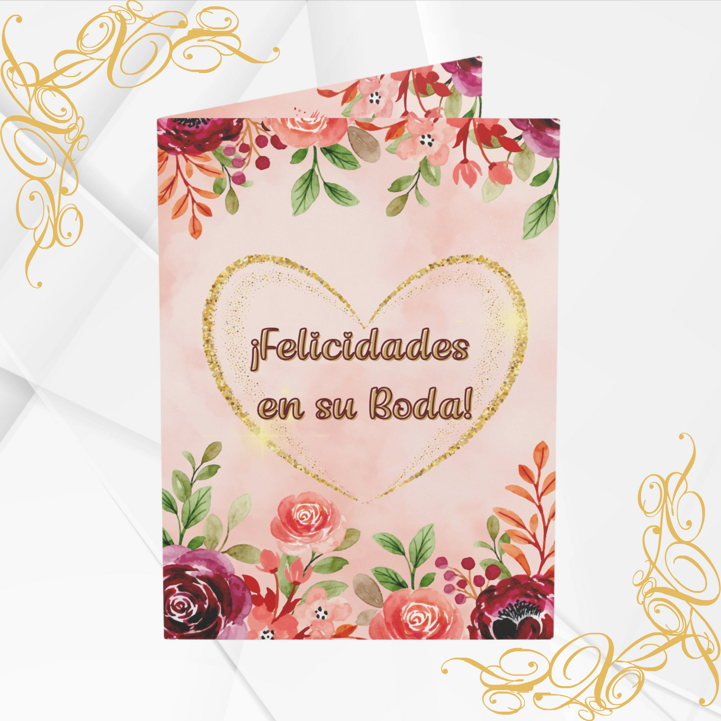 Personalized Wedding Gift Card – Add Your Special Message and Photo(Card in Spanish)