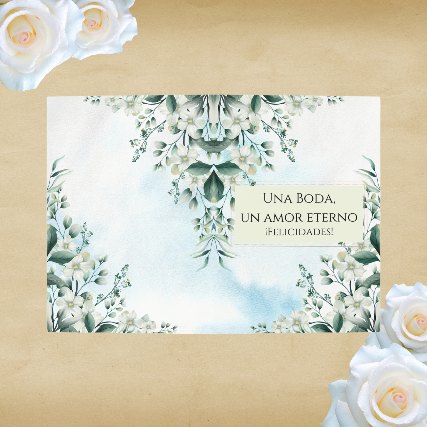 Custom Wedding Gift Card – Include Your Special Message and the Couple's Names.(Card in Spanish)